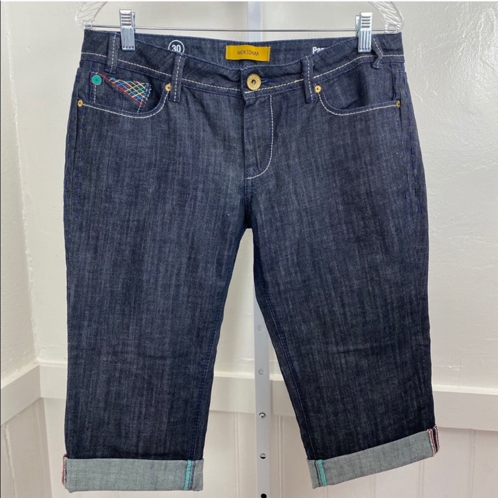 MEK DNM Paros Capri Cropped Dark Blue Jeans | 30 - Picture 6 of 8